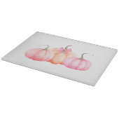 Roze Waterverf boog pompoenen voor Herfst Snijplank (Hoek)