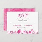 Roze Waterverf Boom van Life RSVP (Voorkant / Achterkant)