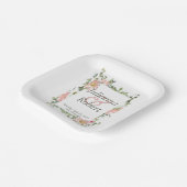  roze waterverf bord florale bruiloft (Gebogen)