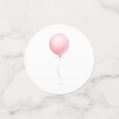Roze Waterverf Bow & Balloon Confetti (Kleine voorkant)