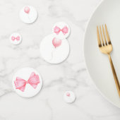 Roze Waterverf Bow & Balloon Confetti (Groep)