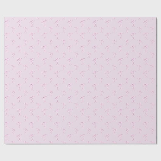Roze Waterverf Bow Pattern Wrapping Paper Roll Cadeaupapier (Vlak)