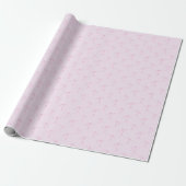 Roze Waterverf Bow Pattern Wrapping Paper Roll Cadeaupapier (Uitgerold)