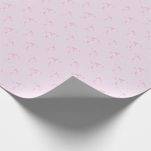 Roze Waterverf Bow Pattern Wrapping Paper Roll Cadeaupapier (Hoek)