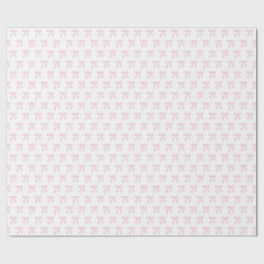 Roze waterverf Bow Wrapping Paper Cadeaupapier (Vlak)
