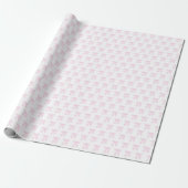 Roze waterverf Bow Wrapping Paper Cadeaupapier (Uitgerold)