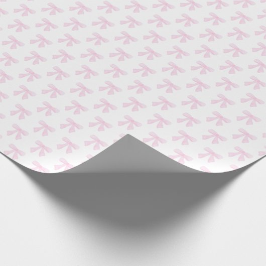 Roze waterverf Bow Wrapping Paper Cadeaupapier (Hoek)
