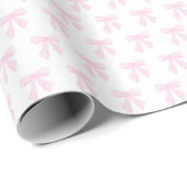 Roze waterverf Bow Wrapping Paper Cadeaupapier (Rol Hoek)