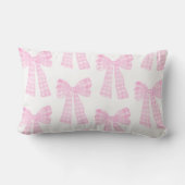 Roze Waterverf Bows Preppy Grandmillennial Kussen (Achterkant)