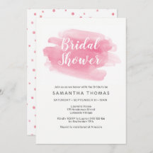 Roze Waterverf Bridal Shower