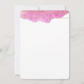 Roze Waterverf Bridal Shower Kaart (Achterkant)