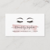 Roze Waterverf Brow Services Visitekaartje (Voorkant)