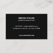 Roze Waterverf Browbar Eyelash Custom Loyalty Visitekaartje (Achterkant)