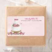 Roze Waterverf bruiloft Etiket (Insitu)