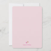 Roze waterverf bruiloftsborrel kaart (Achterkant)