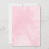 Roze Waterverf Bruin Beer Baby shower per post Kaart (Achterkant)