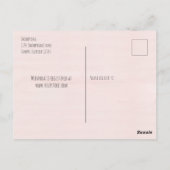 Roze Waterverf Brunch en Bubel Vrijgezellenfeest Briefkaart (Achterkant)