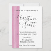 Roze Waterverf Brushstroke bruiloft uitnodiging (Voorkant)