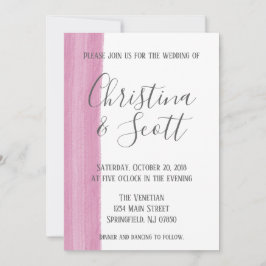 Roze Waterverf Brushstroke bruiloft uitnodiging