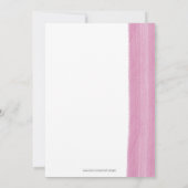 Roze Waterverf Brushstroke bruiloft uitnodiging (Achterkant)