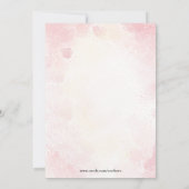 Roze Waterverf Bunny Rabbit ballonnen Baby shower Kaart (Achterkant)