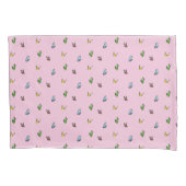 Roze Waterverf Butterfly Patroon Aesthetisch Kussensloop (Voorkant-Links)