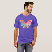 Roze Waterverf Butterfly Science Lovers Premium T-shirt (Voorkant volledig)