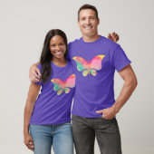 Roze Waterverf Butterfly Science Lovers Premium T-shirt (Unisex)