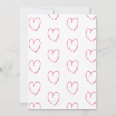 Roze Waterverf Calligrafie Baby shower Uitnodiging (Achterkant)