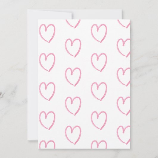 Roze Waterverf Calligrafie Baby shower Uitnodiging (Achterkant)