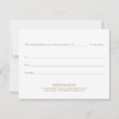 Roze Waterverf Calligrafie Cadeaubon (Achterkant)