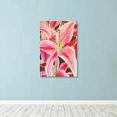 Roze waterverf canvas afdruk (Insitu (Houten vloer))