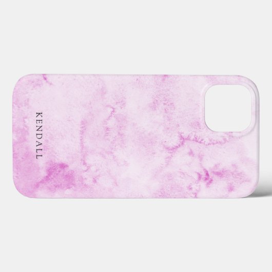 Roze Waterverf Case-Mate iPhone Case (Achterkant (horizontaal))