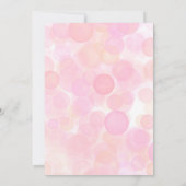 Roze Waterverf Champagne Brunch en Bubble Kaart (Achterkant)