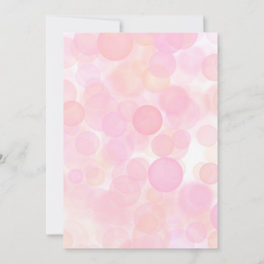 Roze Waterverf Champagne Brunch en Bubble Kaart (Achterkant)