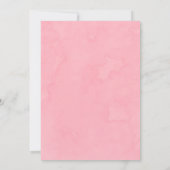 Roze Waterverf Champagne Brunch en Bubble Kaart (Achterkant)