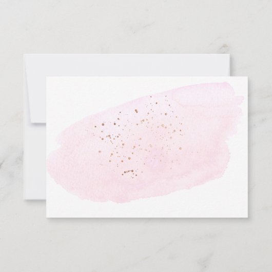 Roze Waterverf Champagne Bubbles Details Kaart (Achterkant)