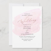 Roze Waterverf Champagne Bubbles Elegant Kaart (Voorkant)