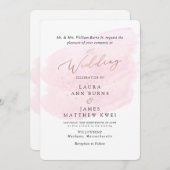 Roze Waterverf Champagne Bubbles Elegant Kaart (Voorkant / Achterkant)