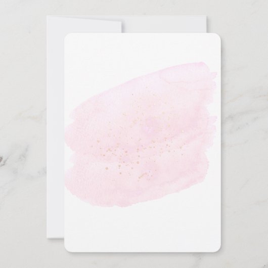 Roze Waterverf Champagne Bubbles Elegant Kaart (Achterkant)