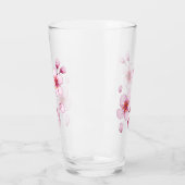 Roze Waterverf Cherry Blossom Pattern Glas (Links)