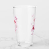 Roze Waterverf Cherry Blossom Pattern Glas (Rechts)