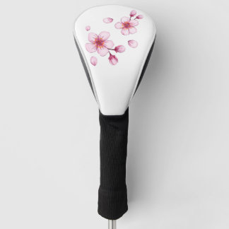 Roze Waterverf Cherry Blossom Pattern Golfheadcover