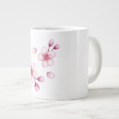 Roze Waterverf Cherry Blossom Pattern Grote Koffiekop (Voorkant rechts)