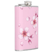 Roze Waterverf Cherry Blossom Pattern Heupfles (Rechts)