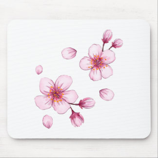 Roze Waterverf Cherry Blossom Pattern Muismat
