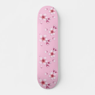 Roze Waterverf Cherry Blossom Pattern Persoonlijk Skateboard