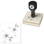 Roze Waterverf Cherry Blossom Pattern Rubberstempel (Gestempeld)