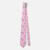 Roze Waterverf Cherry Blossom Pattern Stropdas (Voorkant)