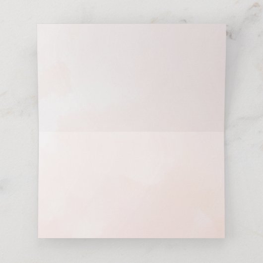 Roze Waterverf Cherry Blossom Spring Wedding Plaatskaartje (Binnenkant ongevouwen)